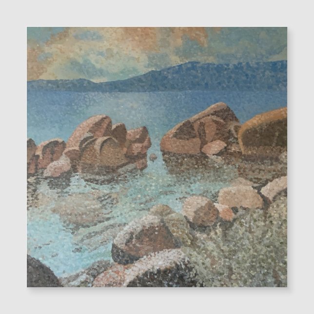 Círculo de Pedras no Lago Tahoe Impressionismo (Frente)