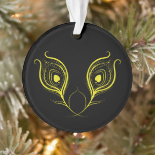 Círculo de pena de Peacock Ornamento acrílico