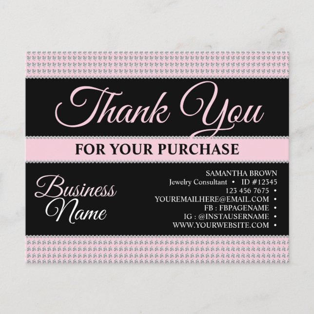 Círculo Diamond Obrigado Rosa (Frente)