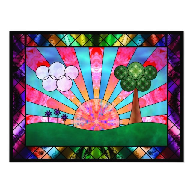 Círculo do Impressão de Foto do Sol (Frente)