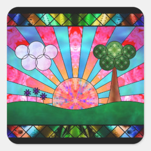 Círculo dos adesivos do Sol