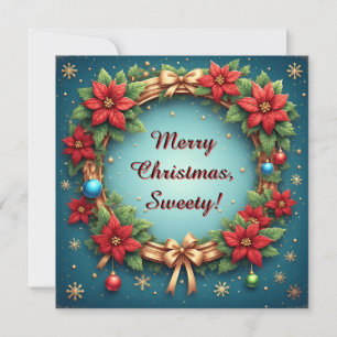 Círculo Floral Festivo de Natal 🎄✨ Poinsettia 