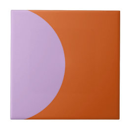 Círculo Geométrico Moderno Abstrato Roxo e Laranja