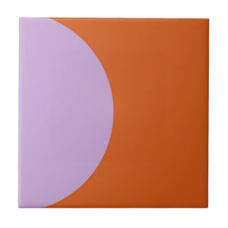Círculo Geométrico Moderno Abstrato Roxo e Laranja