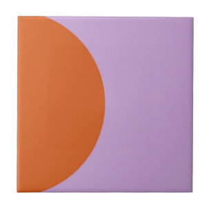 Círculo Geométrico Moderno Abstrato Roxo e Laranja