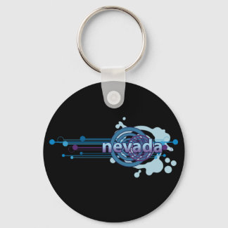 Círculo Gráfico Azul Nevada Chaveiro Dark