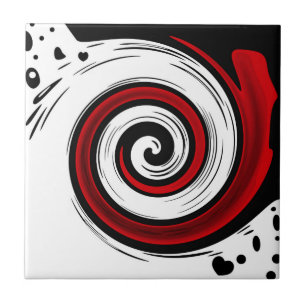 Círculo líquido em espiral moderno, cor branca n