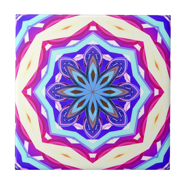 círculo mandala azul/rosa/púrpura (Frente)