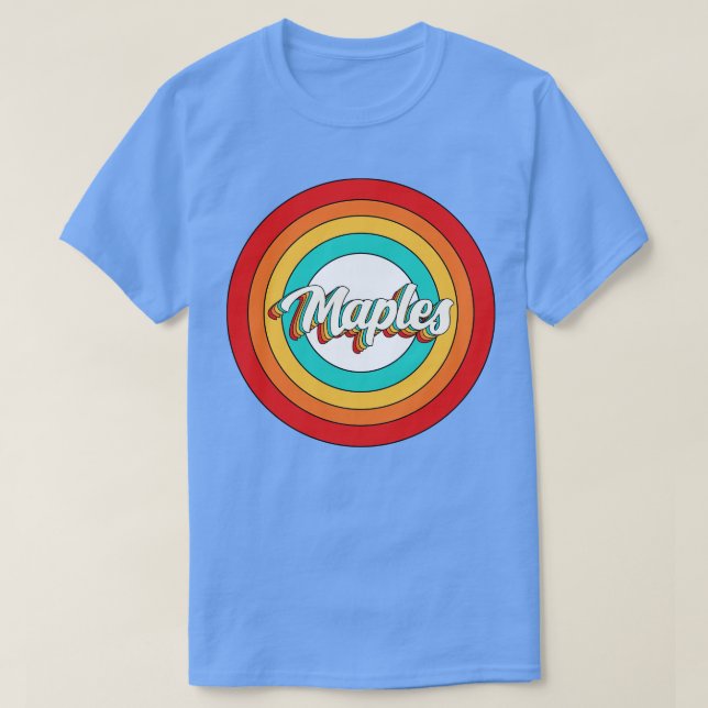 Círculo Mapeamentos de Vintagem da Camisa do Nome (Frente do Design)