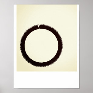 Círculo Matemático Budista Enso, Poster (Matte)