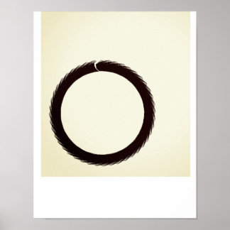 Círculo Matemático Budista Enso, Poster (Matte)