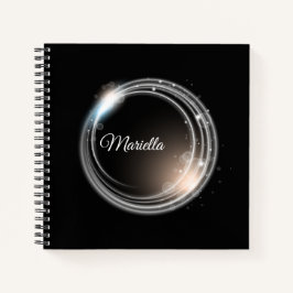 Círculo Místico Luminoso com Texto Personalizado