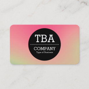 Círculo Preto v2 - Cartão de visita de Gradiente S