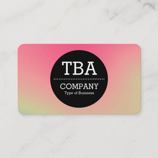 Círculo Preto v2 - Cartão de visita de Gradiente S (Frente)