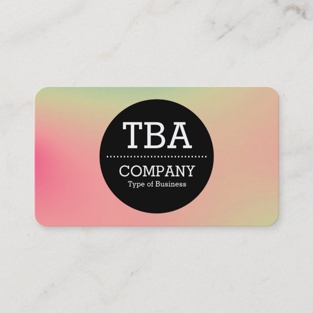 Círculo Preto v2 - Cartão de visita de Gradiente S (Frente)