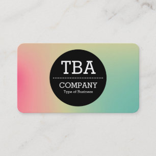 Círculo Preto v2 - Cartão de visita de Gradiente S