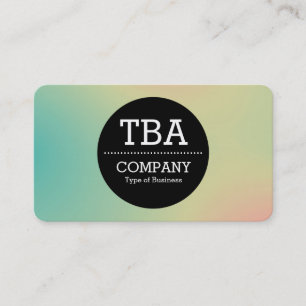 Círculo Preto v2 - Cartão de visita de Gradiente S