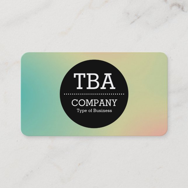 Círculo Preto v2 - Cartão de visita de Gradiente S (Frente)