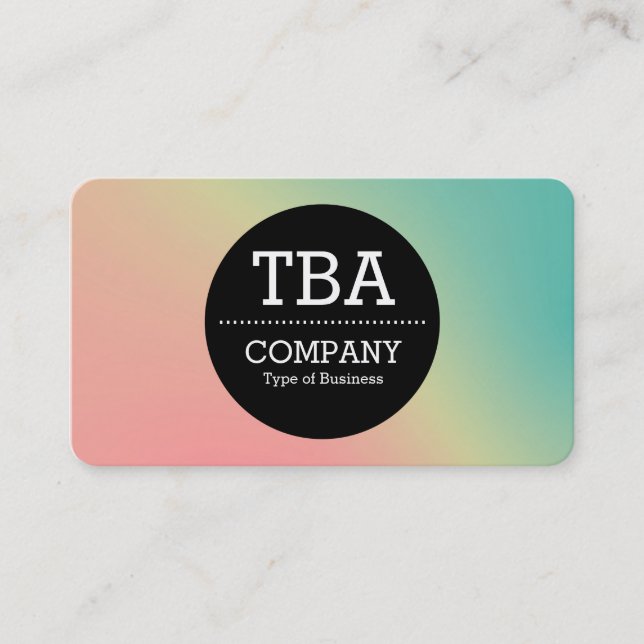 Círculo Preto v2 - Cartão de visita de Gradiente S (Frente)