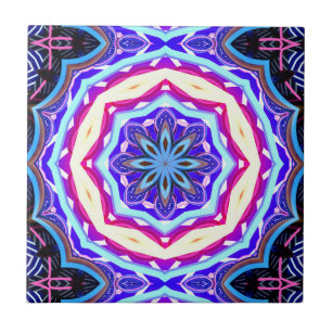 círculo tibetano azul/roxo da mandala