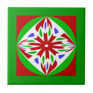 Círculo verde vermelho do Natal
