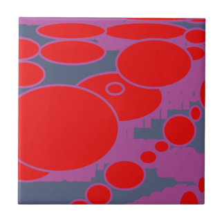 círculo vermelho e arte abstrata roxa azul escura