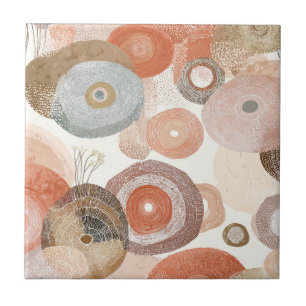 Círculos Abstratos Boho Terrosos Design Orgânico