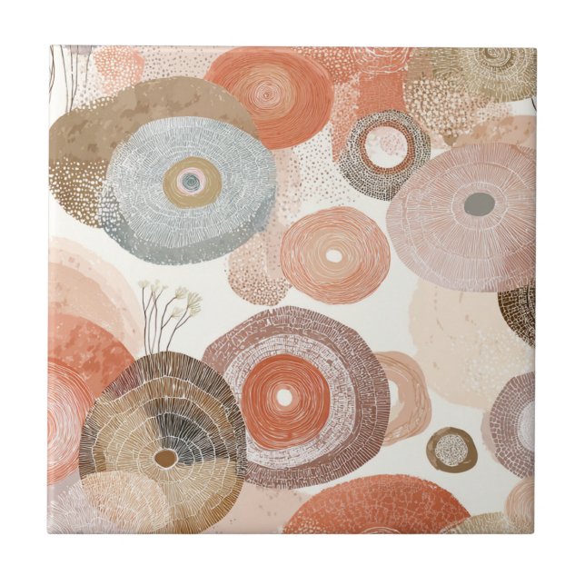 Círculos Abstratos Boho Terrosos | Design Orgânico (Frente)
