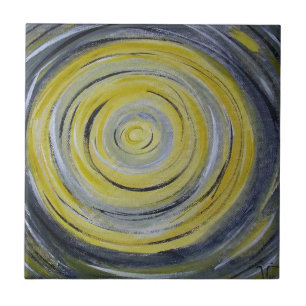 círculos amarelos do branco cinzento