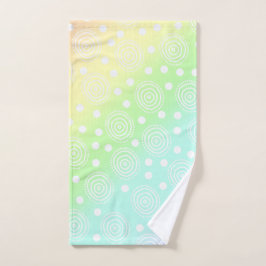 Círculos Arco-Íris de Pastel em Círculos Toalhas d