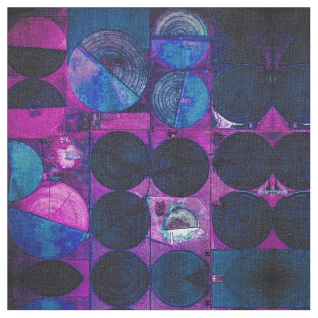 Círculos azuis do Tecido Abstrato 369 (Detalhe)