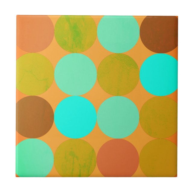 Círculos Azul Turquesa Verde e Laranja (Frente)