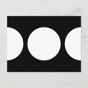 Círculos Brancos em Cartão Postal Preto
