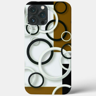 Círculos capas de iphone negros, brancos e colorid