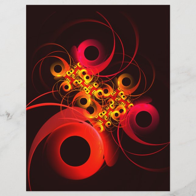 Círculos Coloridos Moderno Padrão de Arte Abstrata (Frente)