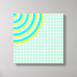 Círculos Concentrados Coloridos Canvas Dividida