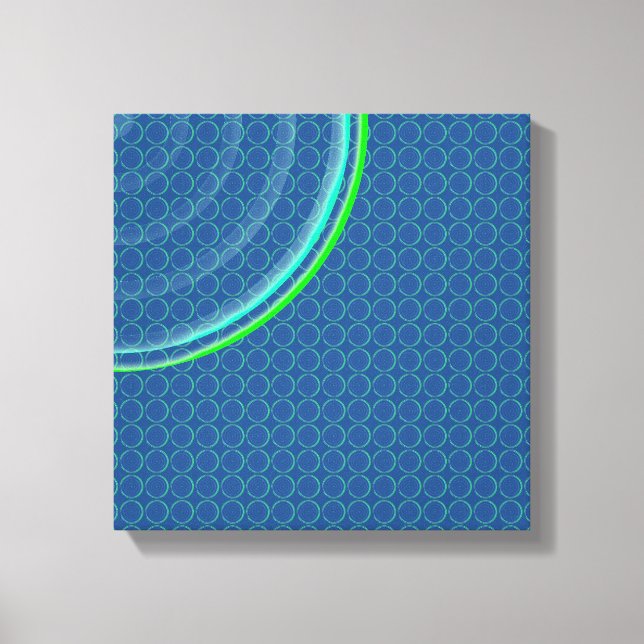 Círculos Concentrados Coloridos Canvas Dividida (Frente)