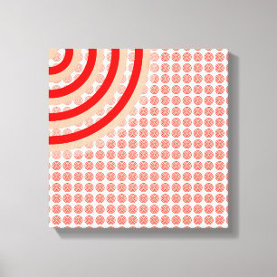 Círculos Concentrados Coloridos Canvas Dividida