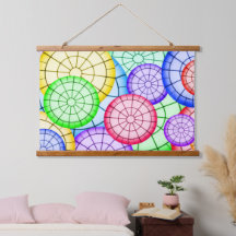 Círculos Concêntricos Arco-íris Vibrante