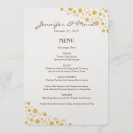 Círculos Confetti Dourados do Menu Casamento