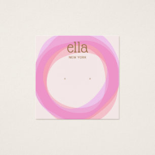 Círculos cor-de-rosa Estrelado Ouvindo Placa de E