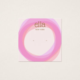 Círculos cor-de-rosa Estrelado Ouvindo Placa de Ex