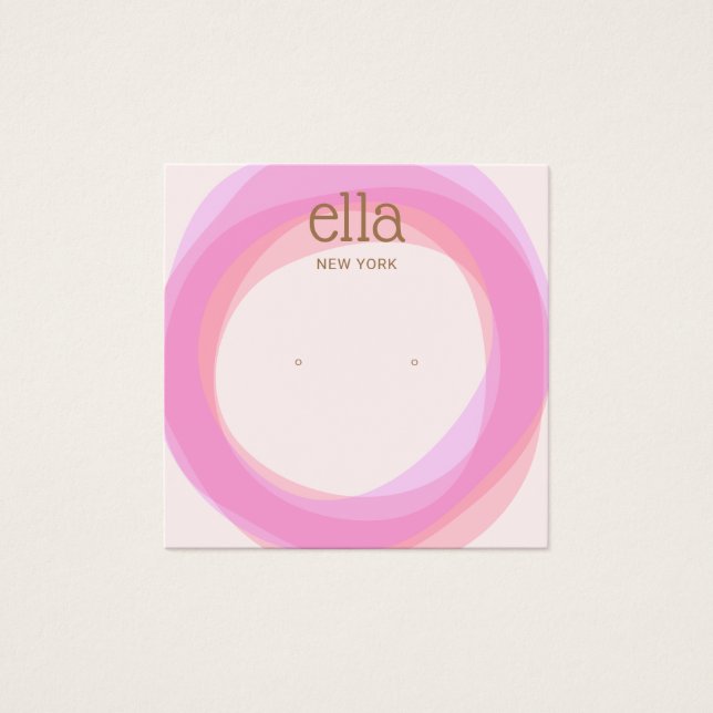 Círculos cor-de-rosa Estrelado Ouvindo Placa de Ex (Frente)