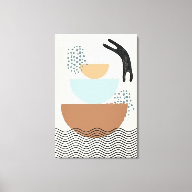 Círculos de abstrato Cat 1 Tela de impressão (Frente)