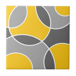 Círculos de Abstrato de Cinza amarela