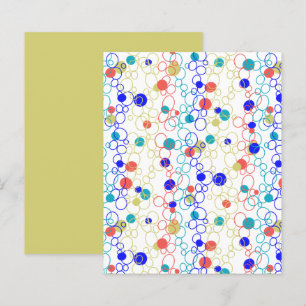 Círculos de Aqua de Coral Azul Oval Papel Escarlat