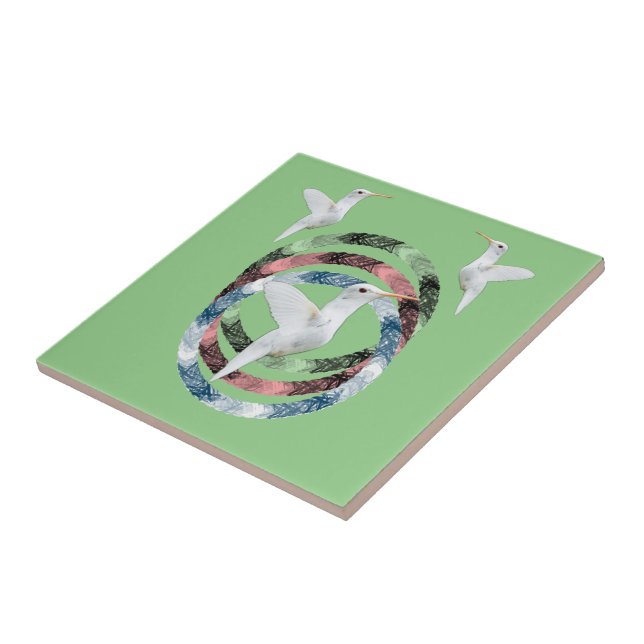 Círculos de aves de Azulejo cerâmicas (Lateral)