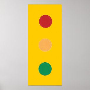 Círculos de cores de semáforo Posters