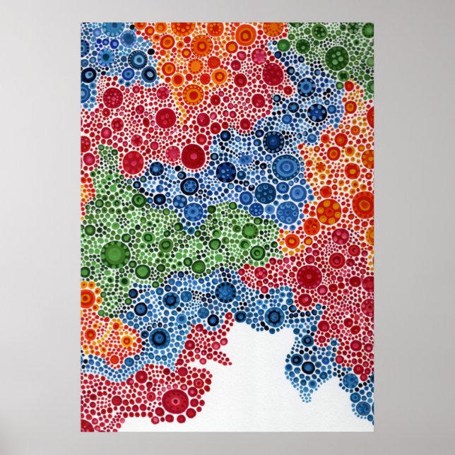 Círculos de escape esféricos pintando Impressão Po (Frente)