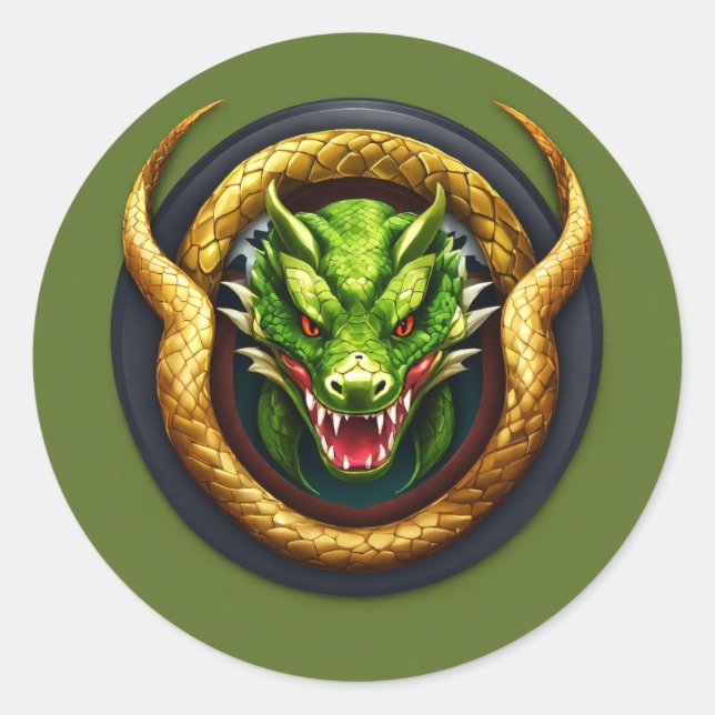 Círculos de eterno: Adesivos redondos clássicos (Frente)